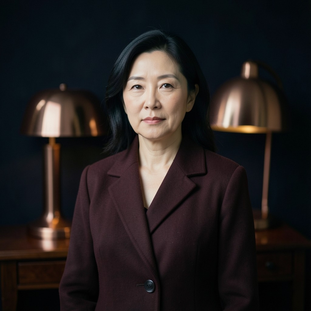 Seo Mirae, lead instructor, standing in the dim chart studio